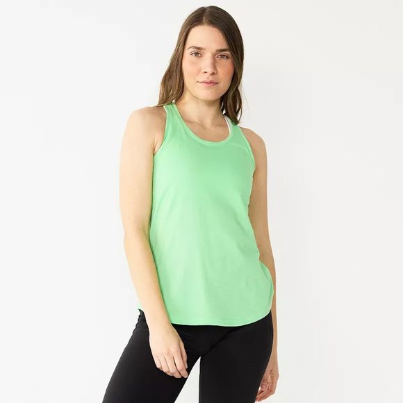 Tek Gear Women's Plus Size Racerback Tank Fresh Lime SZ 2X: NWT - Picture 1 of 6